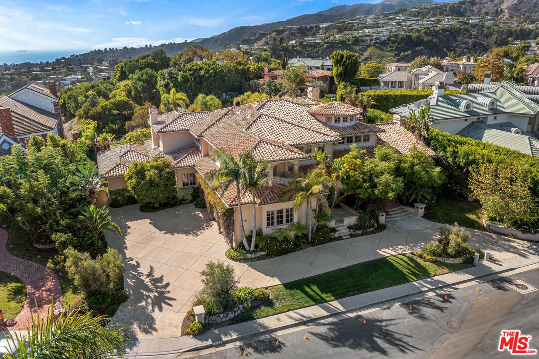 1452 Vía Cresta Pacific Palisades, CA 90272 - Photo 19 of 24 an aerial view of residential houses with outdoor space