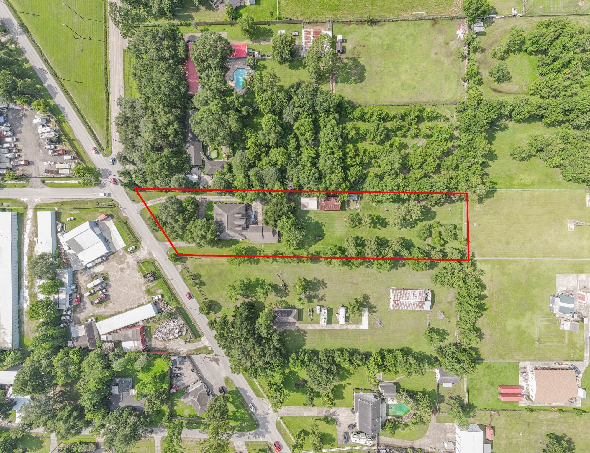 4503 Allen-Genoa Road Pasadena, TX 77504 - Photo 2 of 50 AERIAL VIEW OF ENTIRE PROPERTY- ALMOST 2 ACRE LOT (1.81 ACRES)