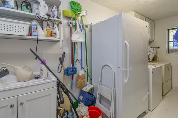a view of storage and utility room