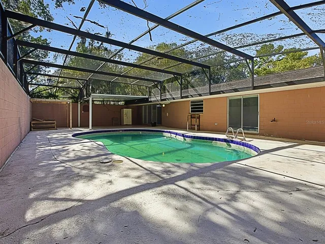 a backyard of a house