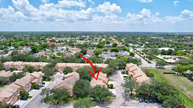 an aerial view of multiple house