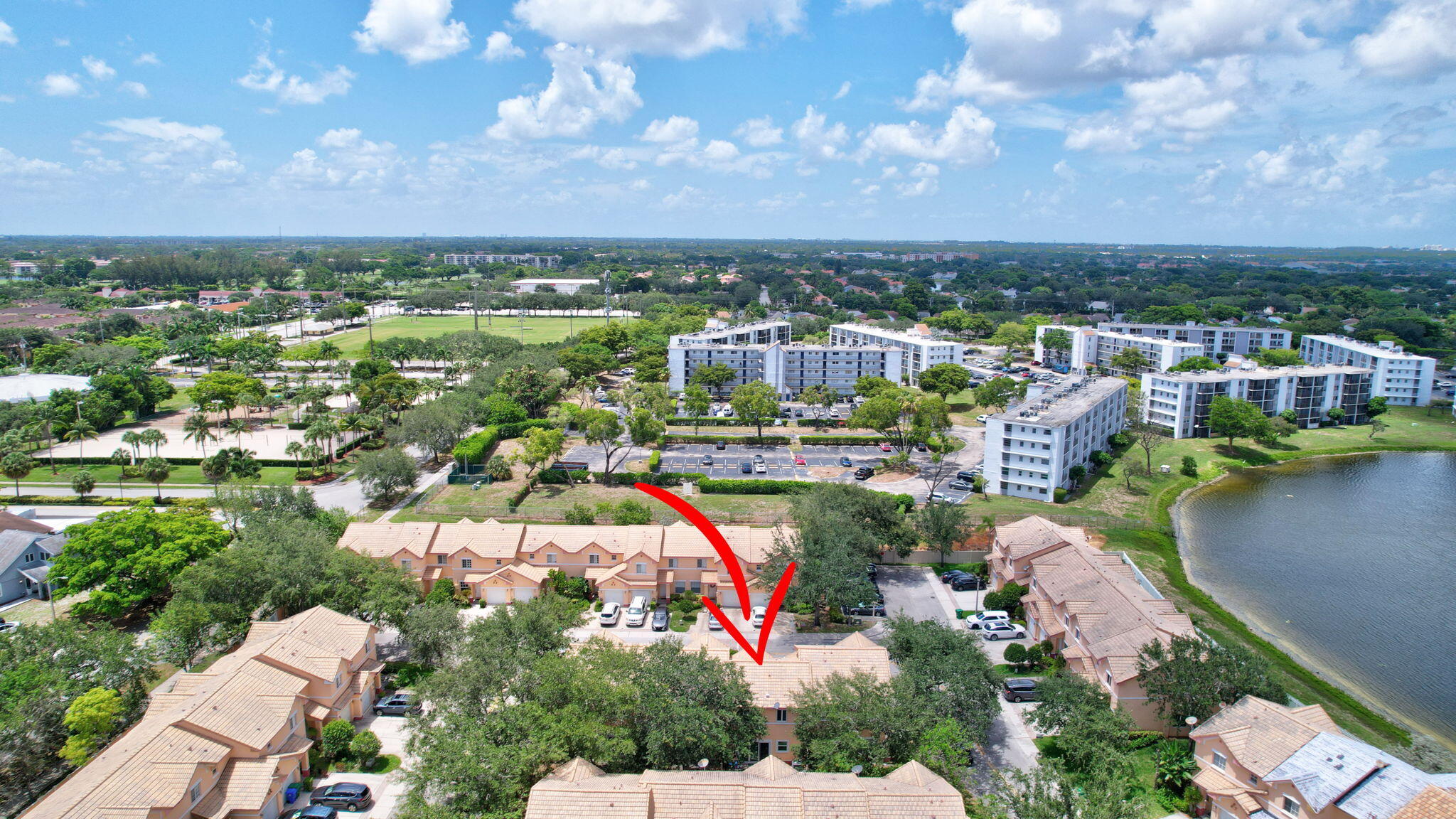 8730 Southwest 21st Street Miramar, FL 33025 - Photo 38 of 45 an aerial view of residential houses with outdoor space and lake view