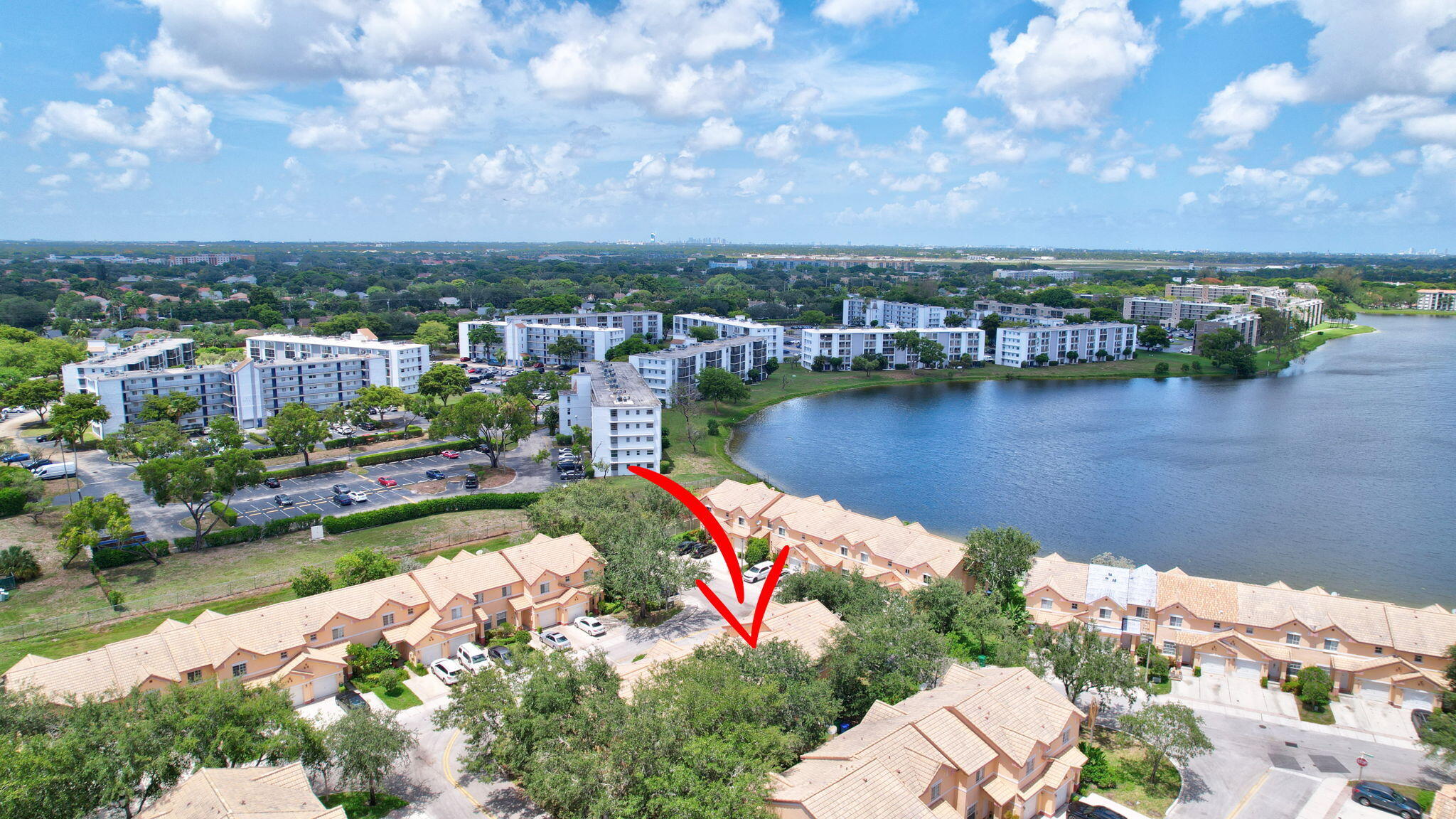 8730 Southwest 21st Street Miramar, FL 33025 - Photo 39 of 45 an aerial view of a house with a lake view