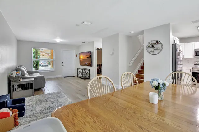 a bedroom with furniture and a bed