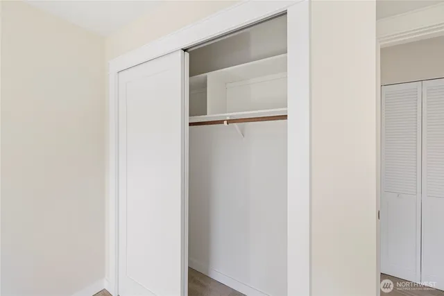 a close view of closet