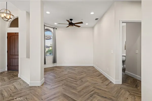 a view of a livingroom with a staircase