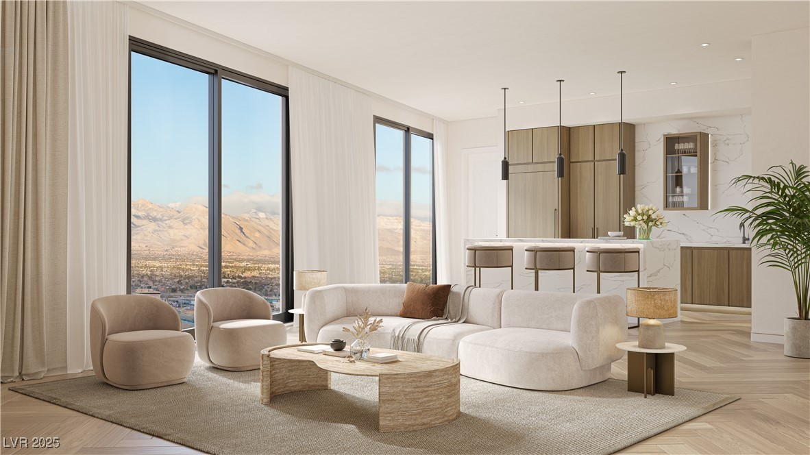 700 West Carson Avenue, Unit 2002 Las Vegas, NV 89106 - Photo 28 of 59 Livin Room and Den Rendering