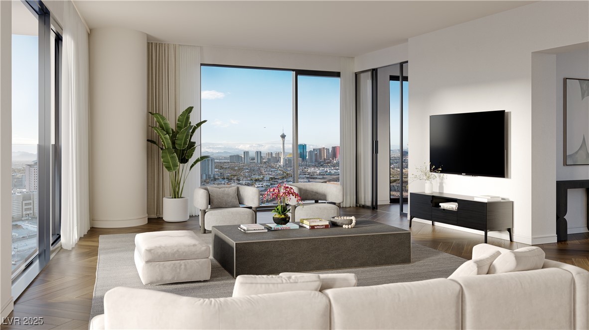 700 West Carson Avenue, Unit 2002 Las Vegas, NV 89106 - Photo 29 of 59 Livin Room and Den Rendering