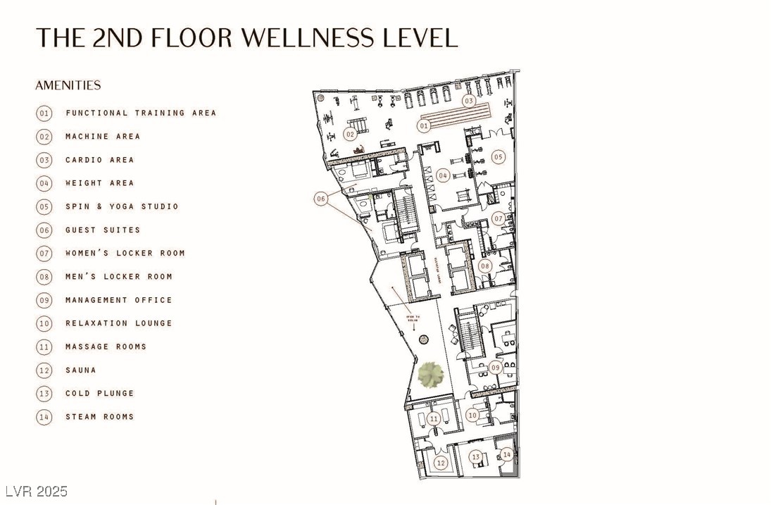700 West Carson Avenue, Unit 2002 Las Vegas, NV 89106 - Photo 36 of 59 Second floor Amenity Map