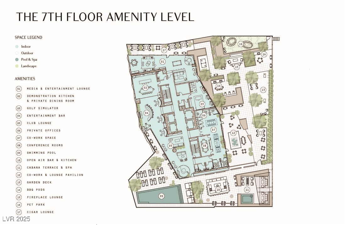 700 West Carson Avenue, Unit 2002 Las Vegas, NV 89106 - Photo 37 of 59 7th Floor Amenity Map