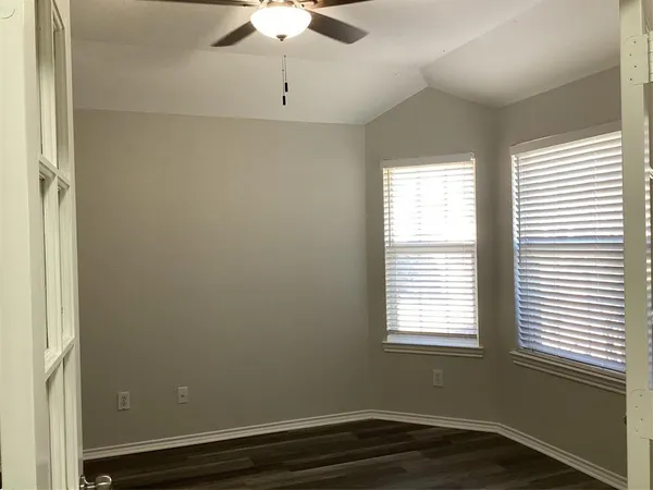 an empty room with a window