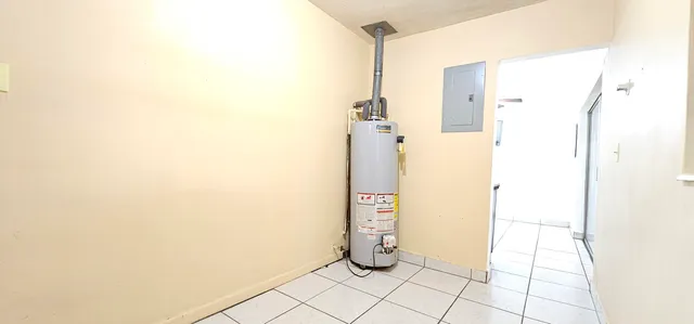 a backyard of a house with seating space