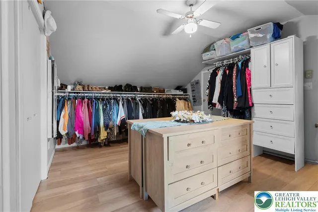 a view of a walk in closet