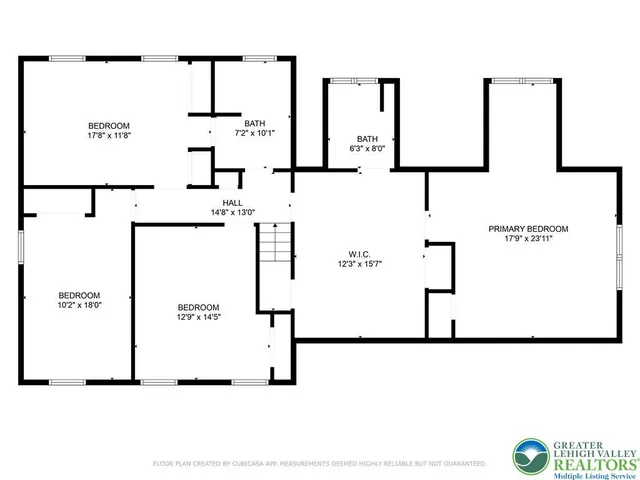 a picture of a hall with two white cabinets