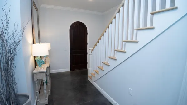 a view of entryway with wooden floor