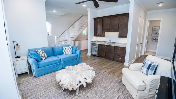 a view of living room and balcony