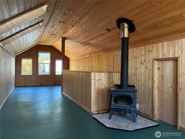 a view of a house with a wooden floor