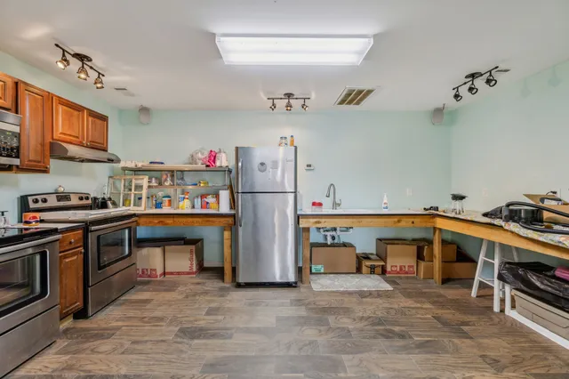 a view of a forest with trees