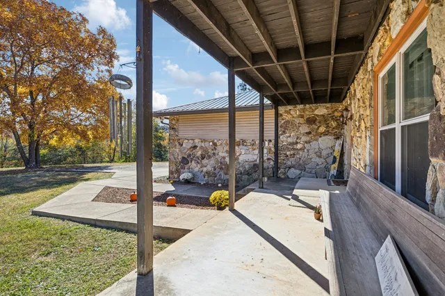 a view of swimming pool from a yard