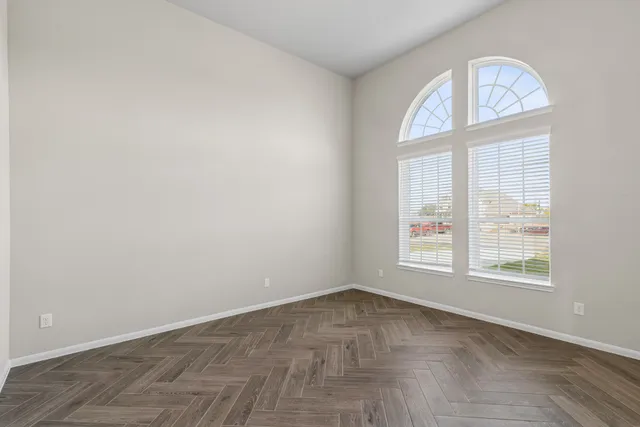 an empty room with a window