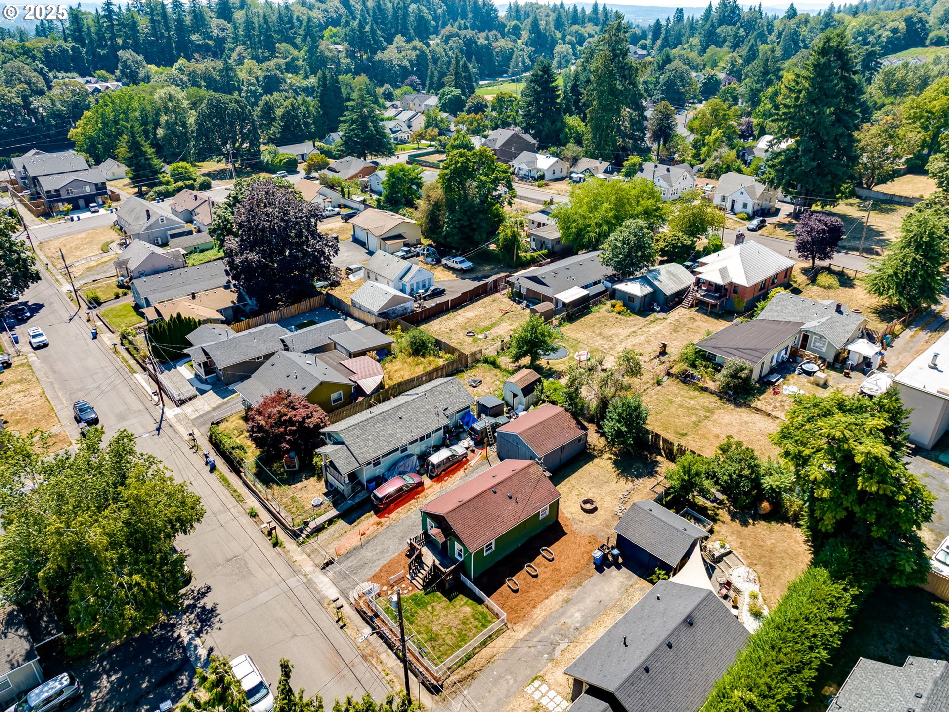 907 Northwest Greeley Street Camas, WA 98607 - Photo 31 of 31 an aerial view of residential house with outdoor space and swimming pool