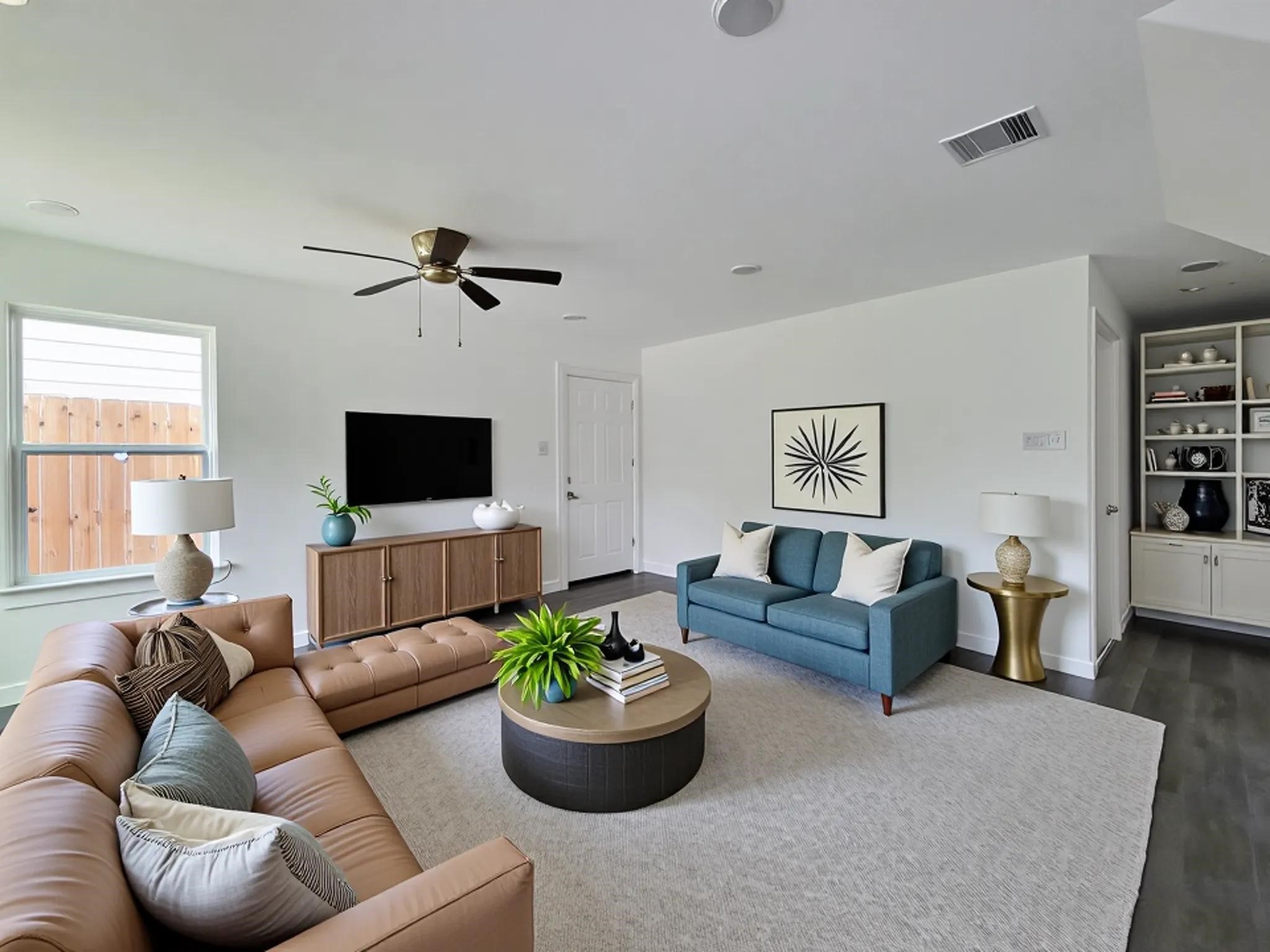 8122 Sterlingshire Street, Unit B Houston, TX 77078 - Photo 2 of 27 a living room with furniture or couch and a flat screen tv