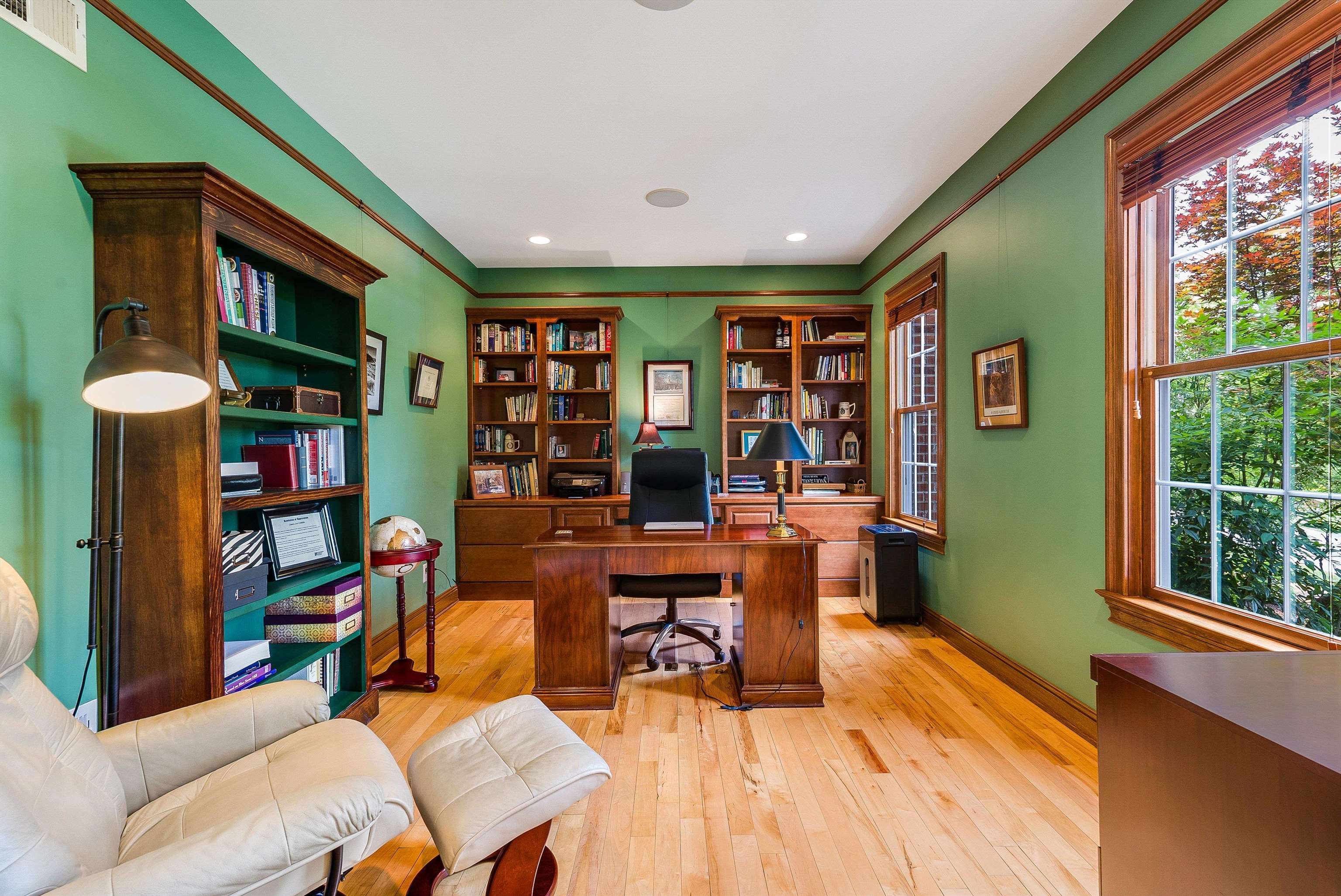 3525 Traveler Road Harrisonburg, VA 22801 - Photo 32 of 72 a living room with furniture a bookshelf and a large window