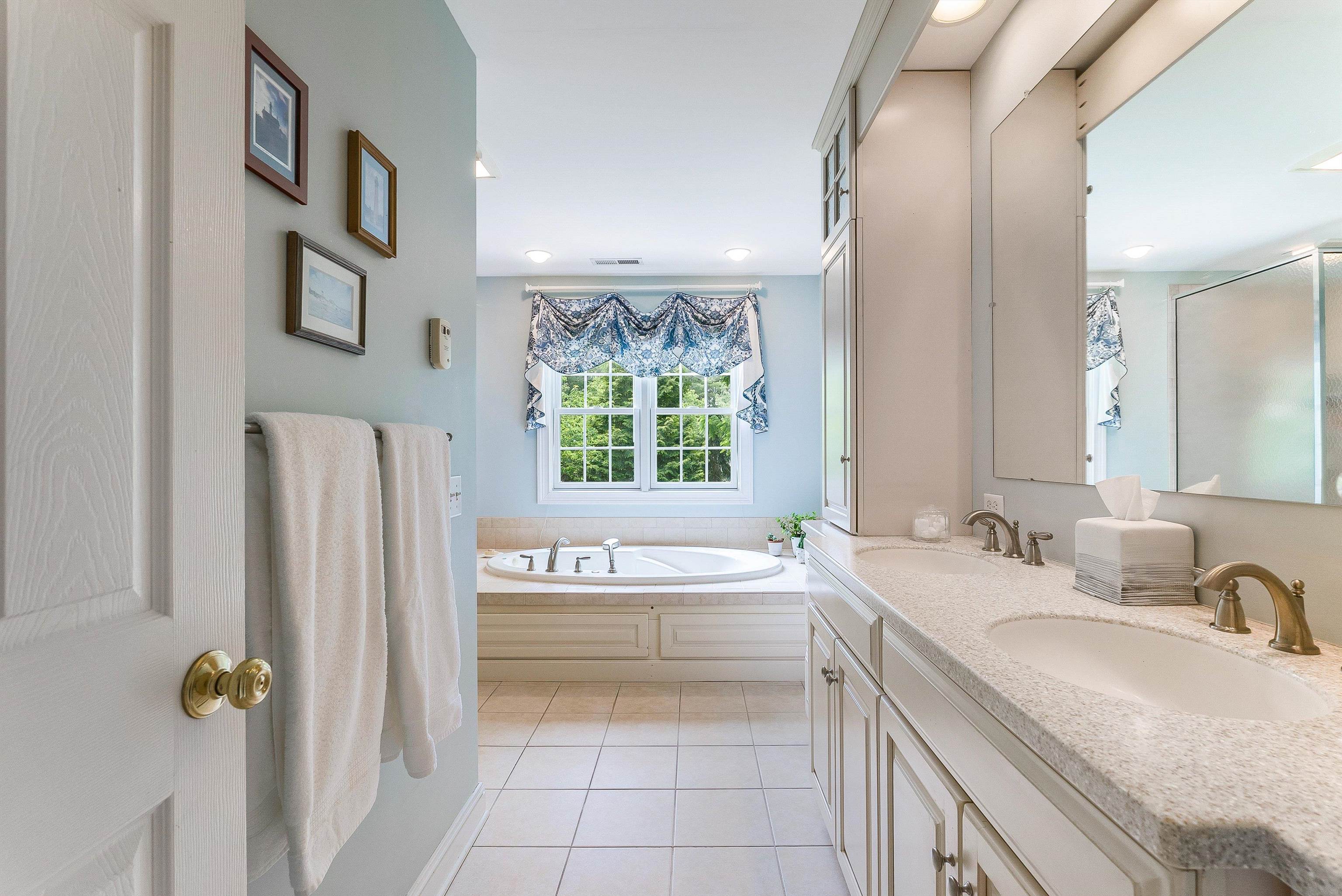 3525 Traveler Road Harrisonburg, VA 22801 - Photo 42 of 72 a bathroom with a granite countertop sink a toilet and a mirror