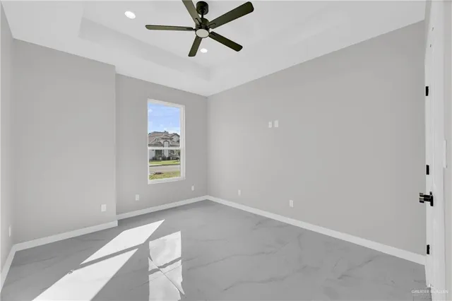 an empty room with a window