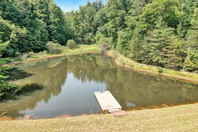 a view of backyard of house with green space