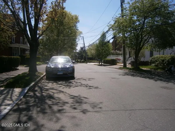 a car parked on the side of a road