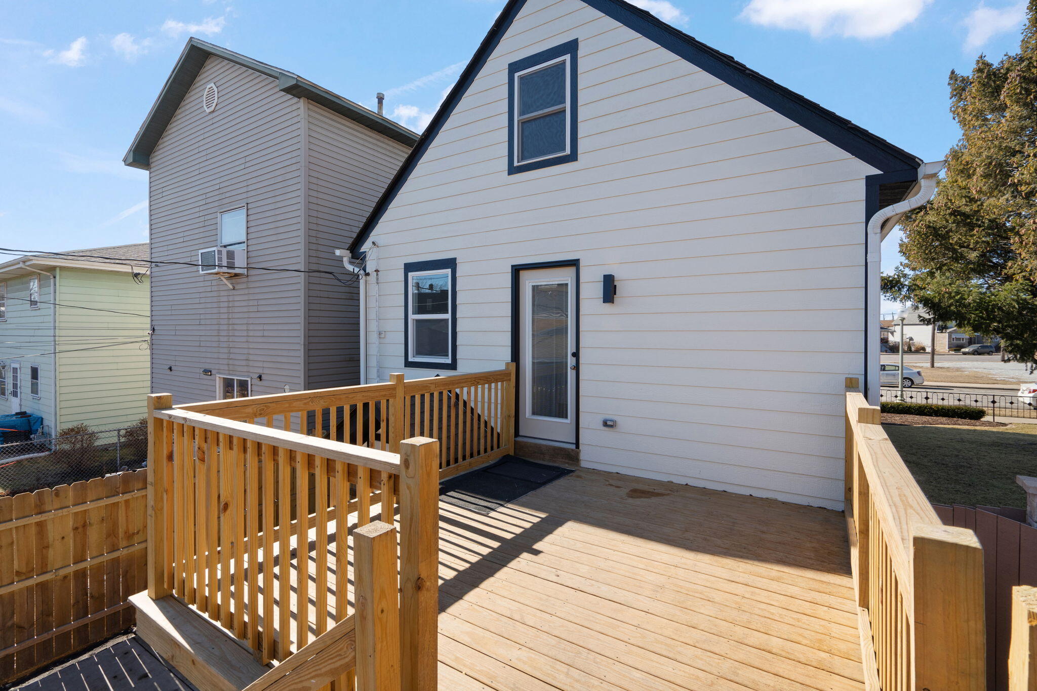 2017 Clark Street Whiting, IN 46394 - Photo 29 of 37 a view of a balcony with wooden floor and fence
