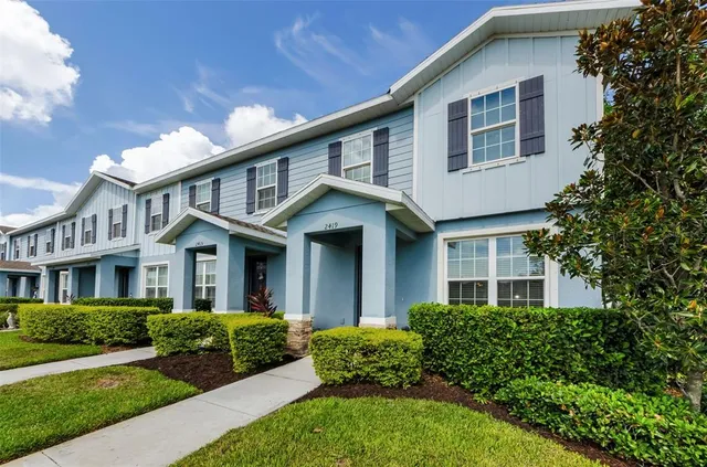 a front view of a house