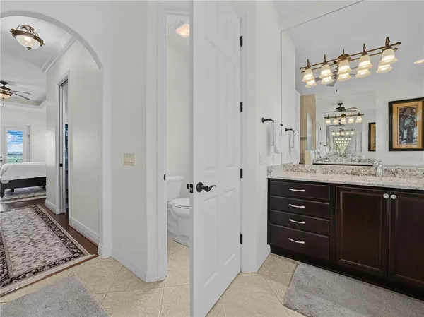 a view of a yard with a fountain