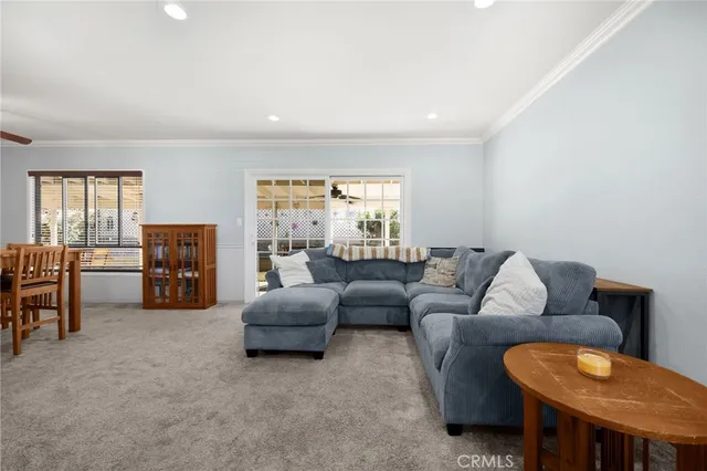 a living room with furniture and a couch