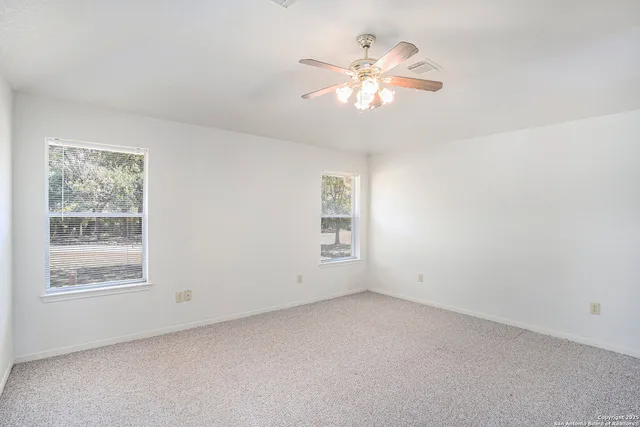 an empty room with a window