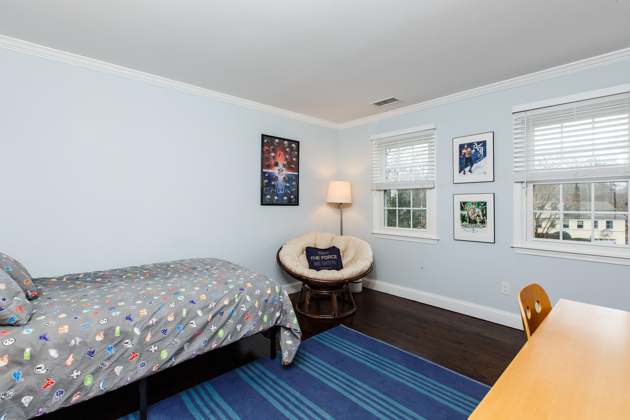 49 Country Club Road Darien, CT 06820 - Photo 18 of 30 a bedroom with a bed and wooden floor