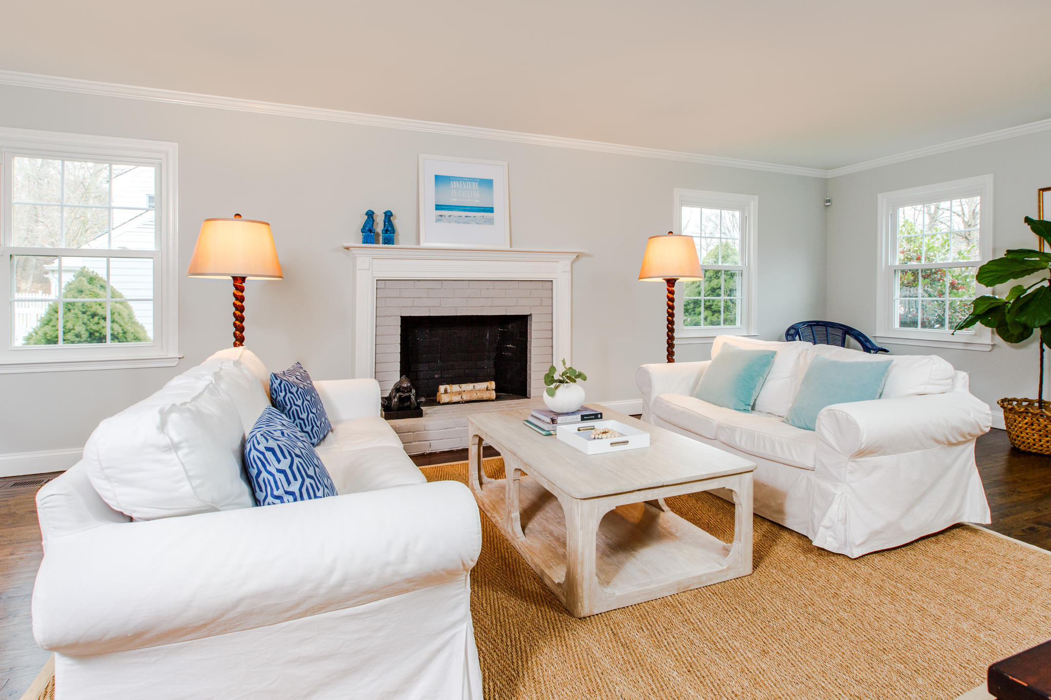 49 Country Club Road Darien, CT 06820 - Photo 5 of 30 a living room with furniture and a fireplace