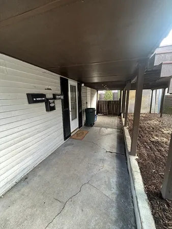 a view of a porch