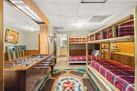 a living room with lots of furniture