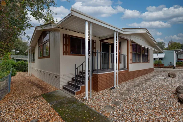 a view of wooden door