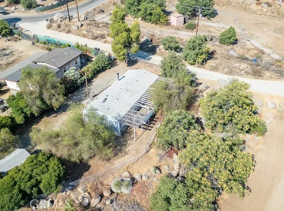 a view of a garden with a pathway
