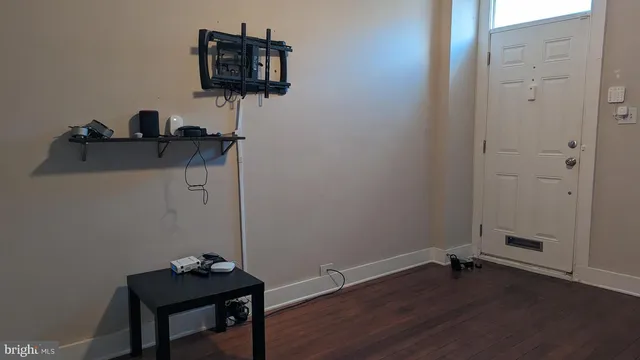 wooden floor and windows in a room