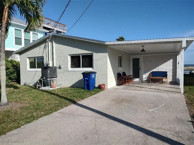 a view of a house with a patio