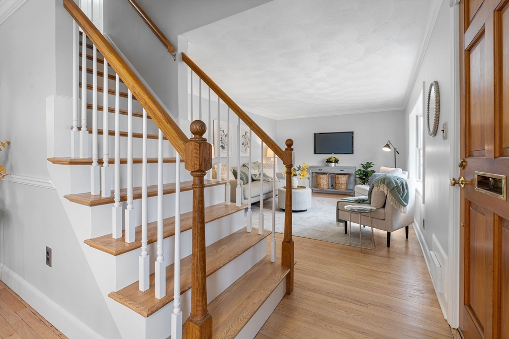 23 Yale Road Arlington, MA 02474 - Photo 5 of 37 a view of entryway and hall with wooden floor