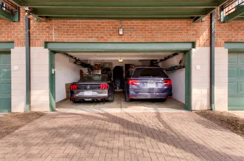 a view of a garage