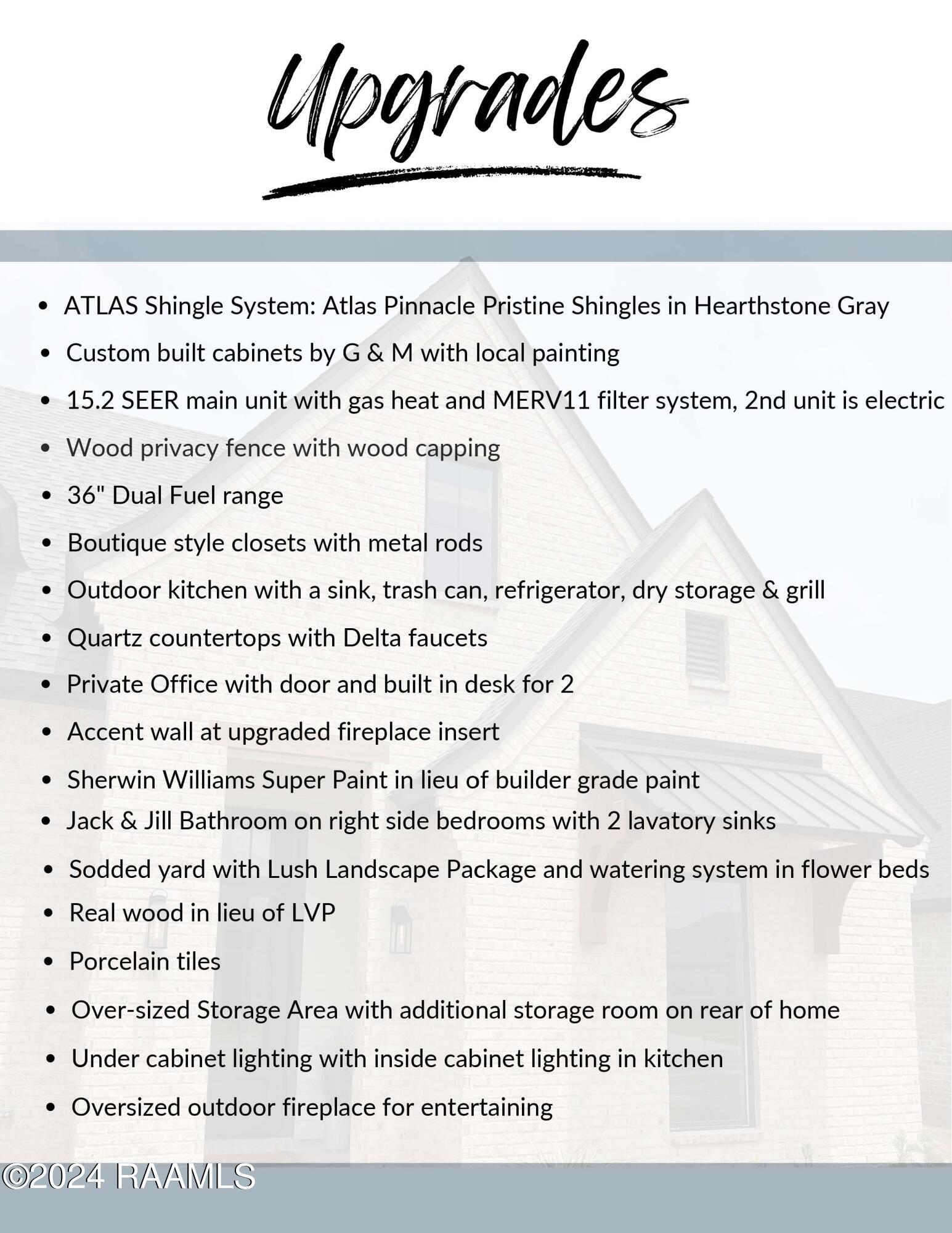 412 Abercrombie Way Broussard, LA 70592 - Photo 44 of 44 412 Abercrombie Way Upgrade List