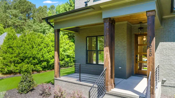 a view of a room with a large window