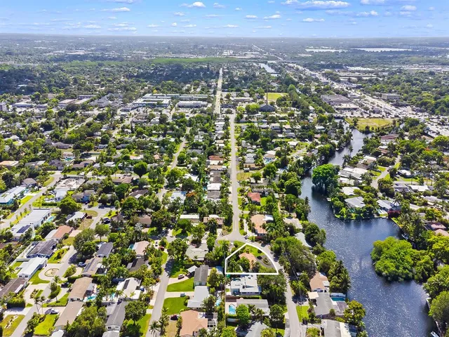 an aerial view of multiple house