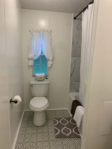 a bathroom with a toilet a sink and a shower